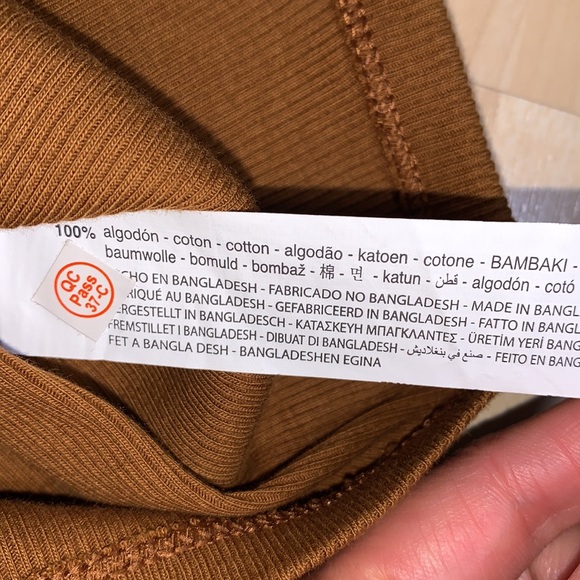 ZARA Ribbed Deep Scoop neck stretch cotton tank top - Picture 4 of 5